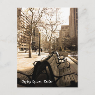 Copley Square Bänke Postkarte