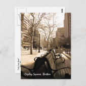 Copley Square Benches Postkarte (Vorne/Hinten)
