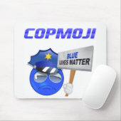 CopMoji - blaue Leben-Angelegenheits-Mausunterlage Mousepad (Mit Mouse)