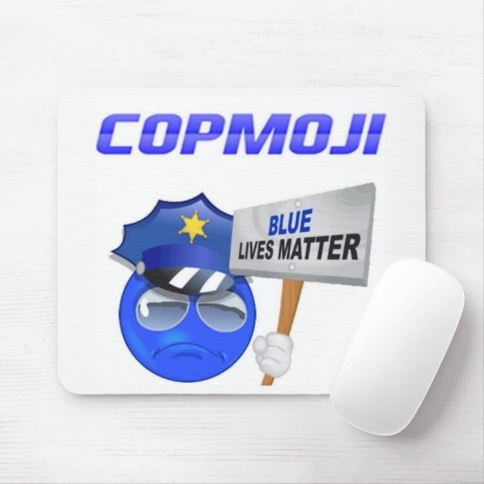 CopMoji - blaue Leben-Angelegenheits-Mausunterlage Mousepad (Mit Mouse)