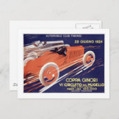 Coppa Ginori Auto Postkarte (Vorne/Hinten)
