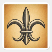 Coppe Fleur De Lis Quadratische Aufkleber