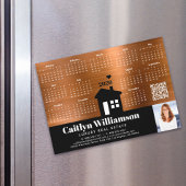 Copper 2026 Calendar Realtor Foto QR Code Magnet