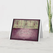 Copper 7th Wedding Jubiläumskarte Karte (Rückseite)