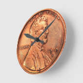 Copper Abraham Lincoln penny, one cent copper Runde Wanduhr (Winkel)