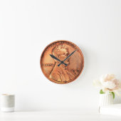 Copper Abraham Lincoln penny, one cent copper Runde Wanduhr (Zuhause)