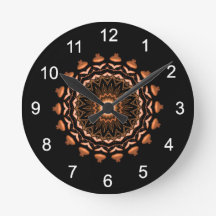 Copper and Black Mandala Pattern 1