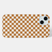 Copper and eggshell checkerboard pattern Case-Mate iPhone hülle (Rückseite (Horizontal))