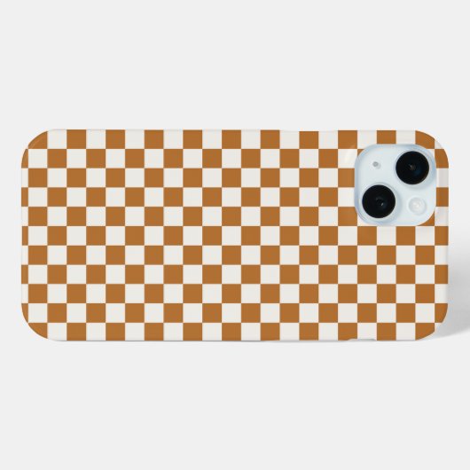 Copper and eggshell checkerboard pattern Case-Mate iPhone hülle (Rückseite (Horizontal))