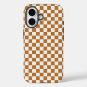 Copper and eggshell checkerboard pattern Case-Mate iPhone hülle (Rückseite)