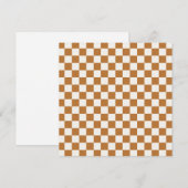 Copper and eggshell checkerboard pattern dankeskarte (Vorne/Hinten)