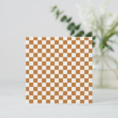 Copper and eggshell checkerboard pattern dankeskarte (Stehend Vorderseite)