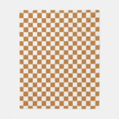 Copper and eggshell checkerboard pattern fleecedecke (Vorderseite)