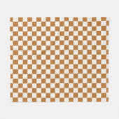 Copper and eggshell checkerboard pattern fleecedecke (Vorderseite (Horizontal))