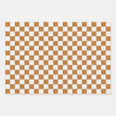 Copper and eggshell checkerboard pattern geschenkpapier set (Vorderseite)
