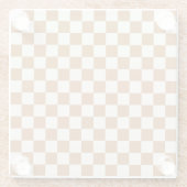 Copper and eggshell checkerboard pattern glasuntersetzer (Rückseite)