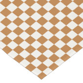 Copper and eggshell checkerboard pattern kurzer tischläufer (Ecke)