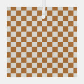 Copper and eggshell checkerboard pattern ornament aus glas (Rückseite)