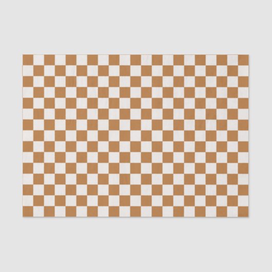 Copper and eggshell checkerboard pattern seidenpapier (Vorderseite)