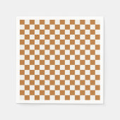 Copper and eggshell checkerboard pattern serviette (Vorderseite)