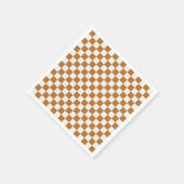Copper and eggshell checkerboard pattern serviette (Ecke)