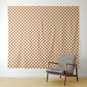 Copper and eggshell checkerboard pattern wandteppich (Beispiel (Horizontal))