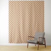Copper and eggshell checkerboard pattern wandteppich (Beispiel)