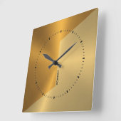 Copper and gold geometric design personalized quadratische wanduhr (Winkel)
