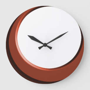Copper and White Retro Modern Kitchen Wall Clock Große Wanduhr