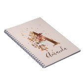 Copper Autumn Floral Letter A Fall Flowers Notizblock (Rechte Seite)