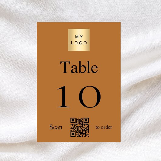 Copper Black Business Logo QR Tischnummer