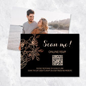 Copper Black Goth Wedding QR Code UAWG online Begleitkarte