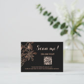 Copper Black Goth Wedding QR Code UAWG online Begleitkarte (Stehend Vorderseite)
