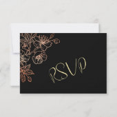  Copper Black Wedding RSVP (Rückseite)