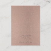 COPPER BLUSH PINK MARBLE TEXTUR EARRING DISPLAY VISITENKARTE (Rückseite)