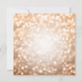 Copper Bokeh Lights Elegante Engagement Party Einladung (Rückseite)