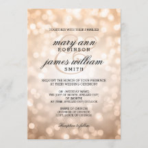 Copper Bokeh Lights Elegante Hochzeit