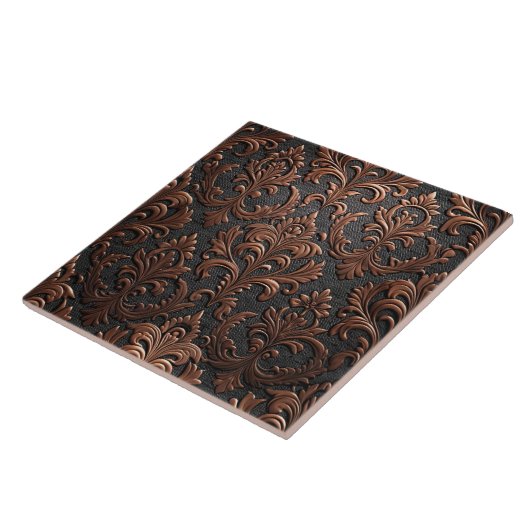 Copper brown and black floral seamless pattern fliese (Seite)