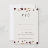 Copper Burgundy Wildblume Aquamarin Song Request U RSVP Karte (Vorderseite)