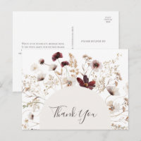 Copper Burgundy Wildblume Wedding Vielen Dank