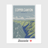 Copper Canyon Mexico Reisen Kunst Vintag Aufkleber (Blatt)
