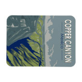 Copper Canyon Mexico Reisen Kunst Vintag Magnet (Horizontal)