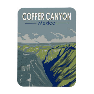 Copper Canyon Mexico Reisen Kunst Vintag Magnet