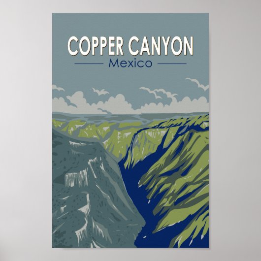 Copper Canyon Mexico Reisen Kunst Vintag Poster (Vorne)