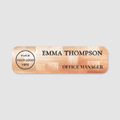 Copper Checkerboard Design Name Badge Custom 名札 Namensschild (Vorderseite)