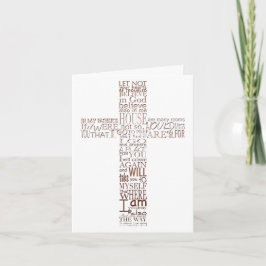 Copper Christlich Cross John 14 Beileid Vielen Dan Dankeskarte