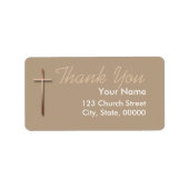 Copper Cross Danke, Label wählen Farbe 2 Adressaufkleber (Vorne)