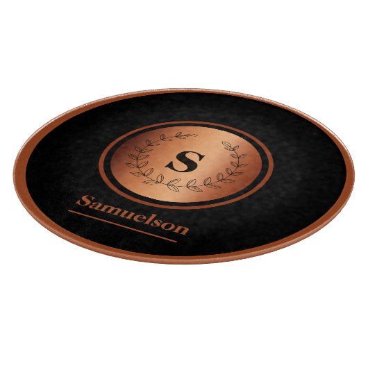 Copper Detailed Personalized Kitchen Cutting Board Schneidebrett (Ecke)
