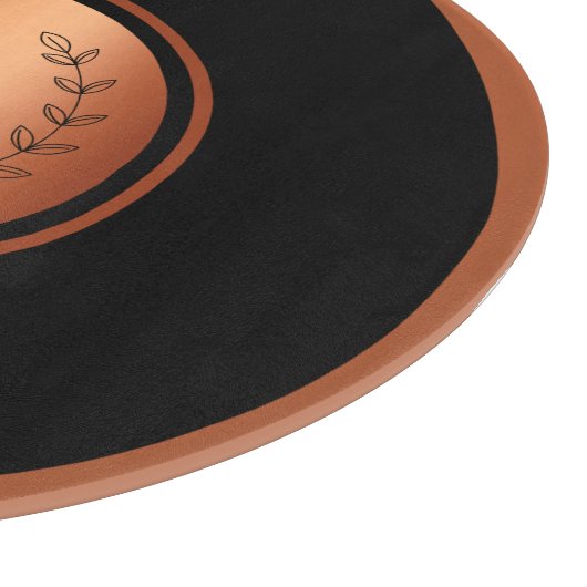 Copper Detailed Personalized Kitchen Cutting Board Schneidebrett (Ecke)