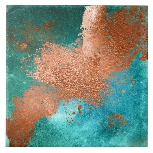 Copper Distressed Patina Fliese (Vorderseite)
